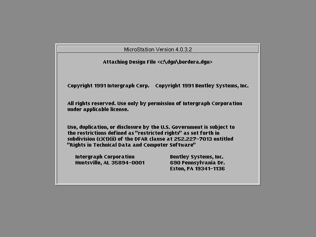 MicroStation 4.0.3.2 - About